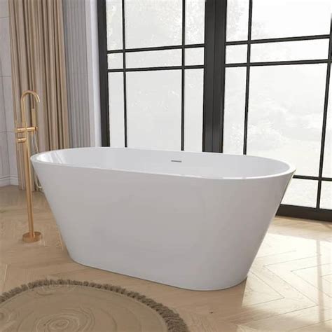 Zeafive 51 in. x 27.5 in. Acrylic Free Standing Tub。